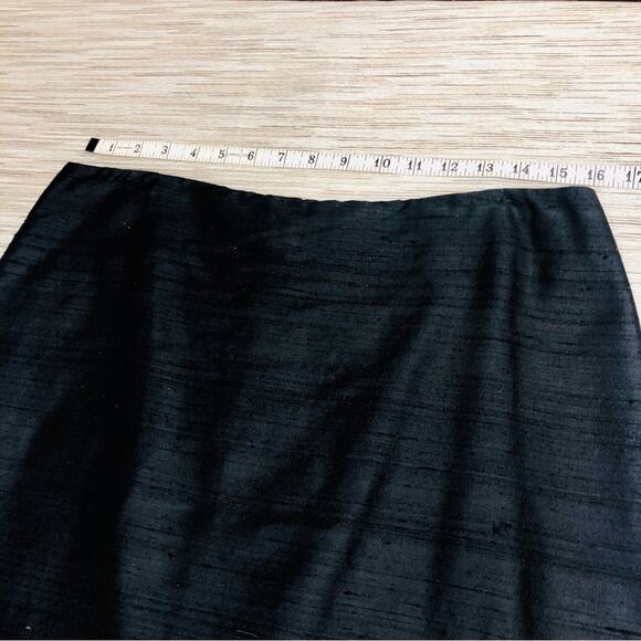 Vintage Maggy L Black Silk Embroidered Fringe Skirt Y2K Romantic Fairygoth - Picture 8 of 16